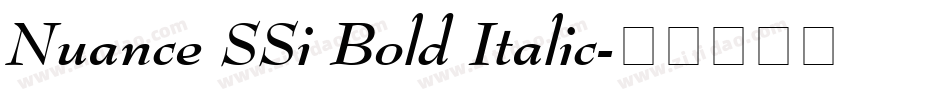 Nuance SSi Bold Italic字体转换